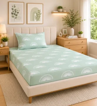Cotton Single Flat 300 TC Printed 1 Summer Bedsheet